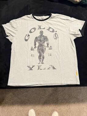 YoungLA Gray Ringer Graphic Tee with Black Trim